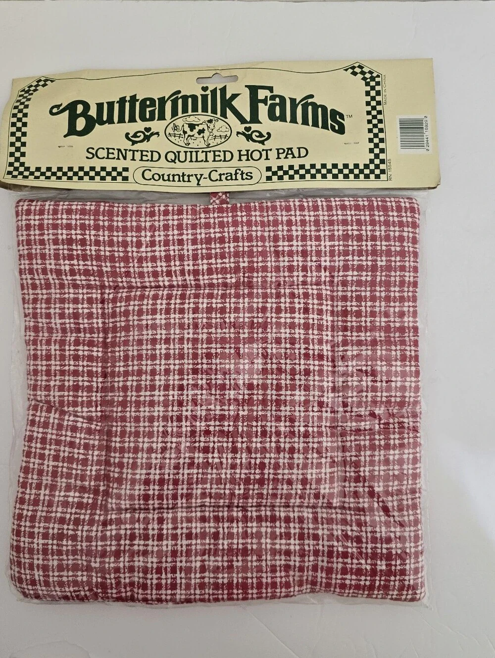 new vintage BUTTERMILK FARMS Scented Quilted Star Hot Pad holiday Christmas